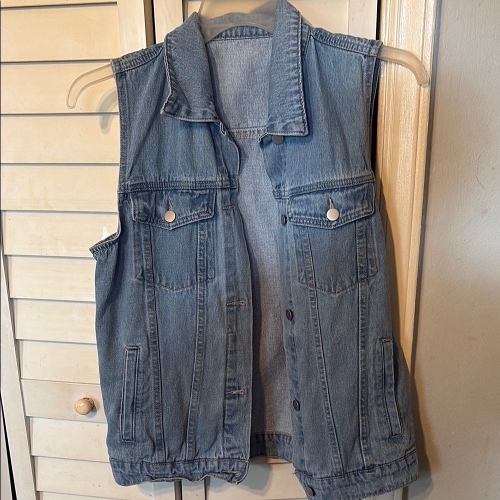 Light Blue Denim Vest